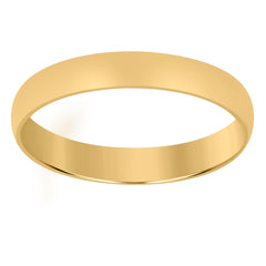14Kt Yellow Gold Unisex Dome Polished Regular-Fit 4Mm-Size 12 Wedding Engagement Anniversary Band Ring