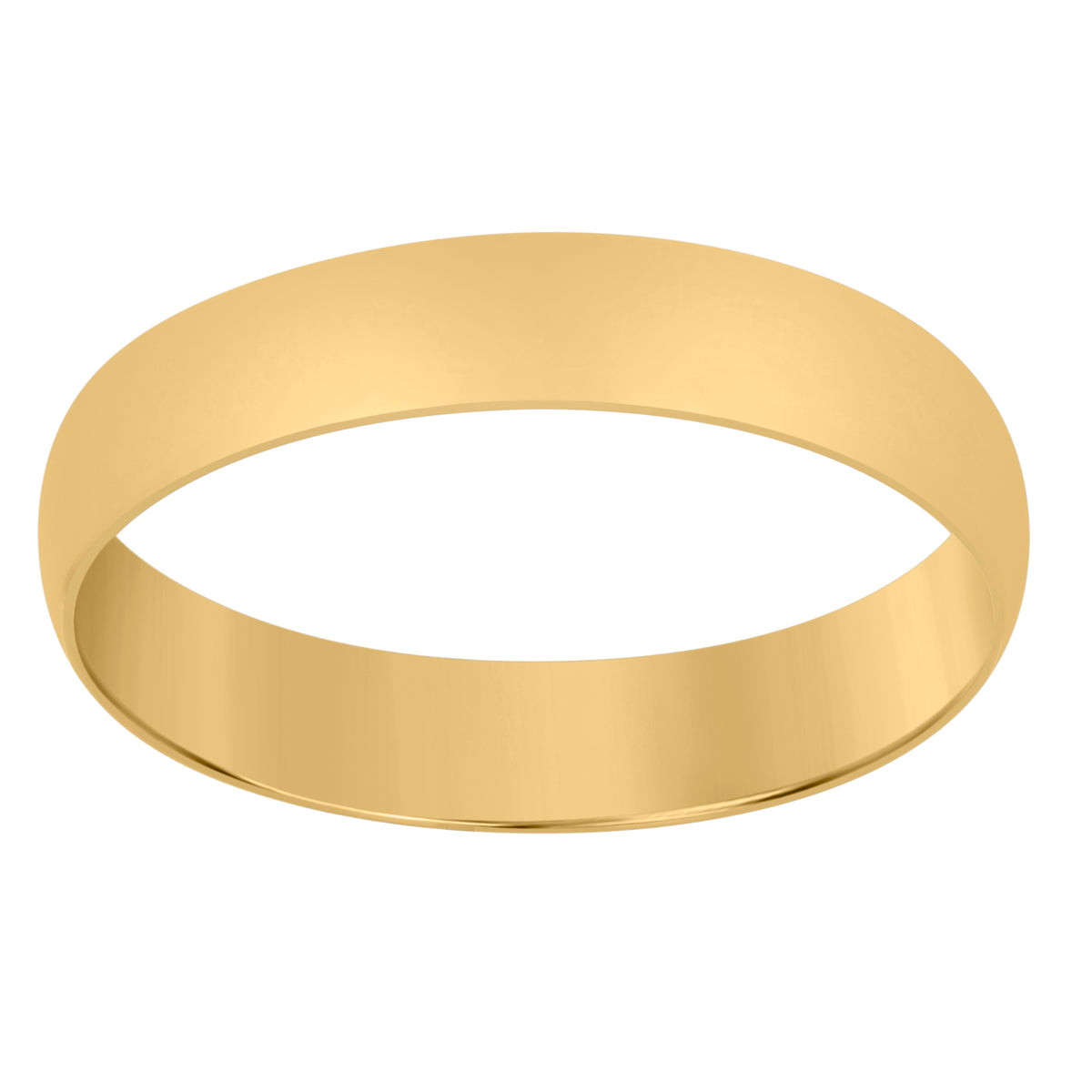14Kt Yellow Gold Unisex Dome Polished Regular-Fit 5Mm-Size 12 Wedding Engagement Anniversary Band Ring