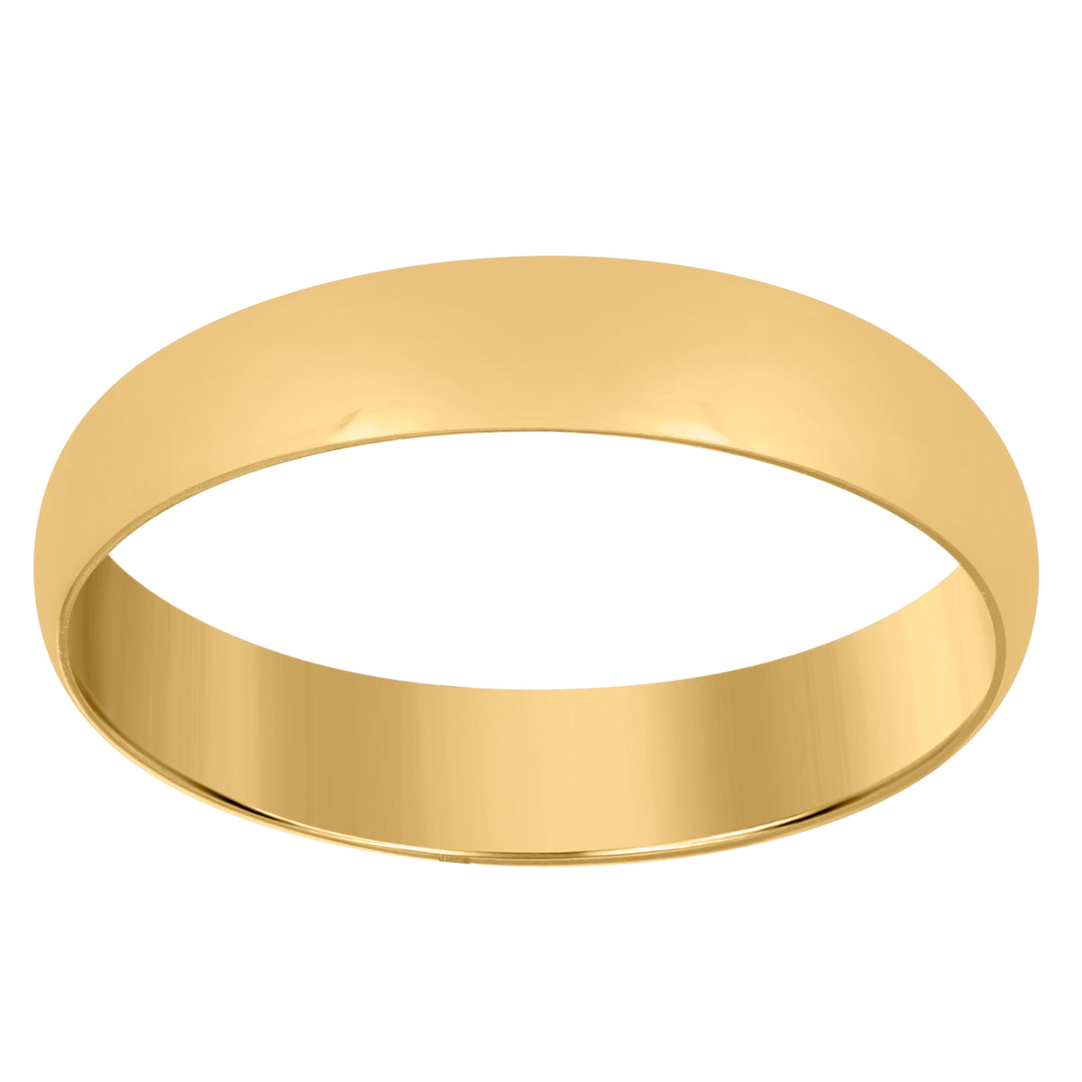 14Kt Yellow Gold Unisex Dome Polished Regular-Fit 5Mm-Size 13 Wedding Engagement Anniversary Band Ring