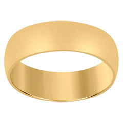 14Kt Yellow Gold Unisex Dome Polished Regular-Fit 6Mm-Size 6 Wedding Engagement Anniversary Band Ring