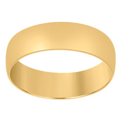 14Kt Yellow Gold Unisex Dome Polished Regular-Fit 6Mm-Size 8 Wedding Engagement Anniversary Band Ring
