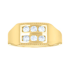 14Kt Yellow Gold Cubic Zirconia Polished Finish Baby Ring