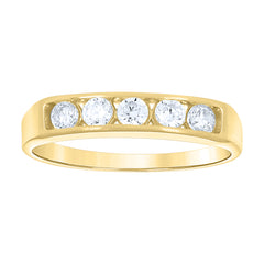 14Kt Yellow Gold Cubic Zirconia Polished Finish Baby Ring