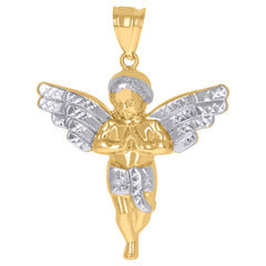 10kt Two-tone Gold Mens Jesus Christ Body Religious Charm Pendant