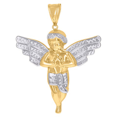 10kt Yellow Gold Mens Greatest Of All Time GOAT Talking Fashion Charm Pendant