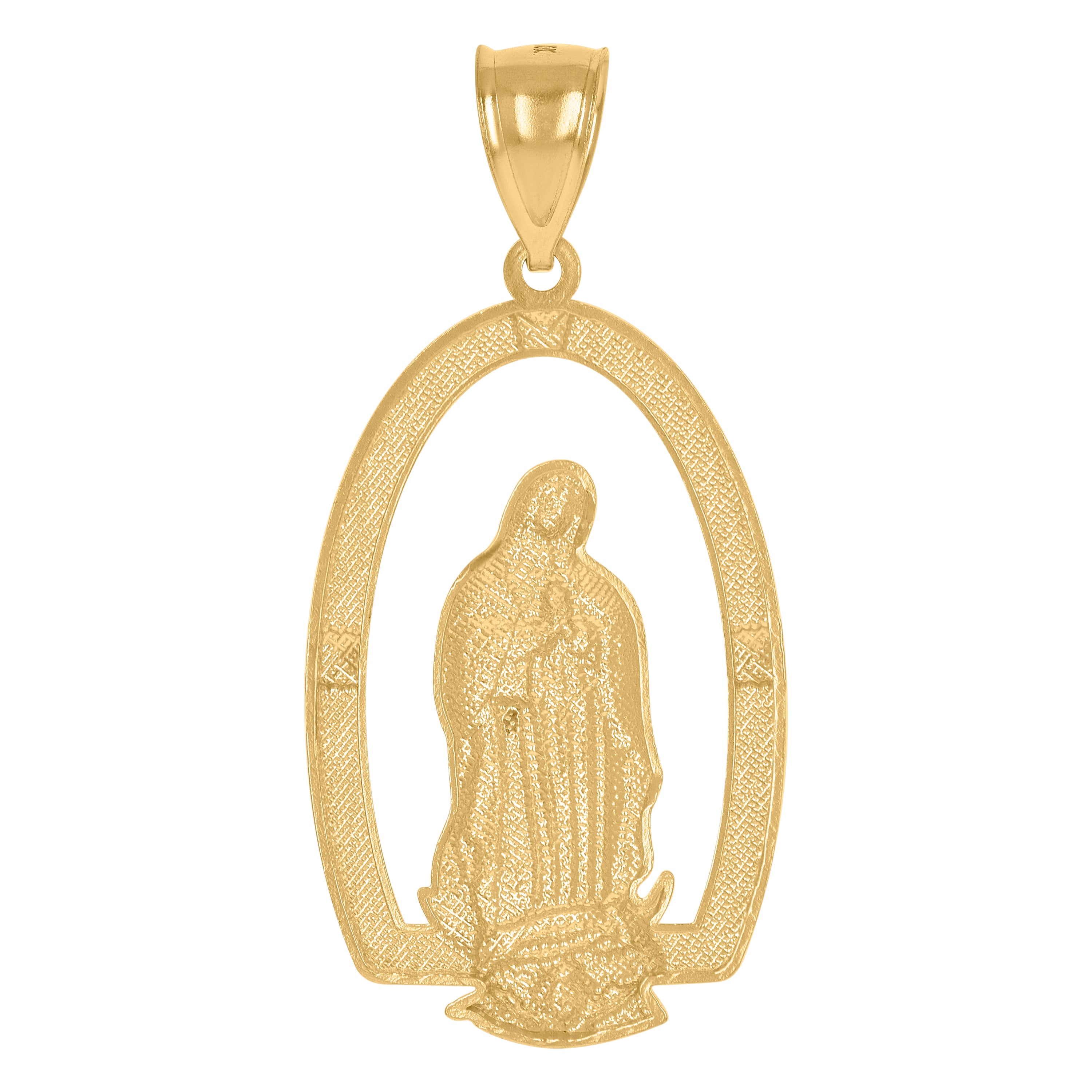 10kt Two-Tone Gold Mens St. Jude Medallion Religious Charm Pendant