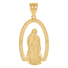 10kt Two-Tone Gold Mens St. Jude Medallion Religious Charm Pendant
