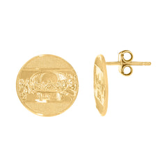10kt Yellow Gold Mens Cubic-Zirconia Masonic Symbol Religious Charm Pendant
