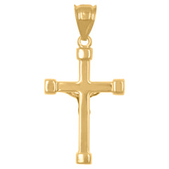 10kt Two-tone Gold Unisex Cross Religious Charm Pendant
