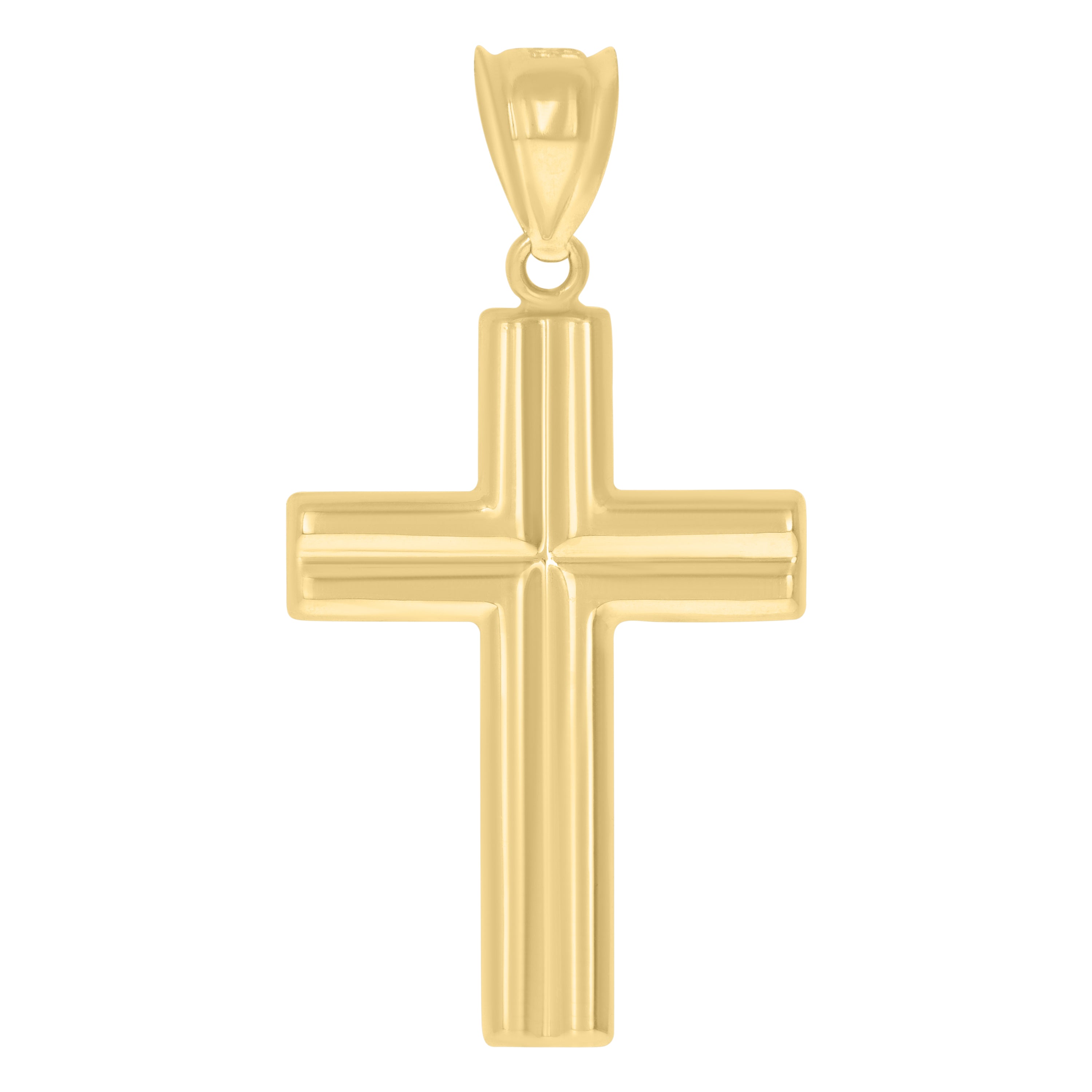 10kt Gold Two-Tone Diamond-Cut Unisex Jesus Religious Charm Pendant
