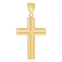10kt Gold Two-Tone Diamond-Cut Unisex Jesus Religious Charm Pendant