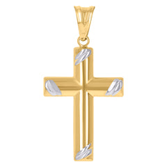 10kt Two-tone Gold His & Hers Cubic-Zirconia Greek Key Trio Ring Set