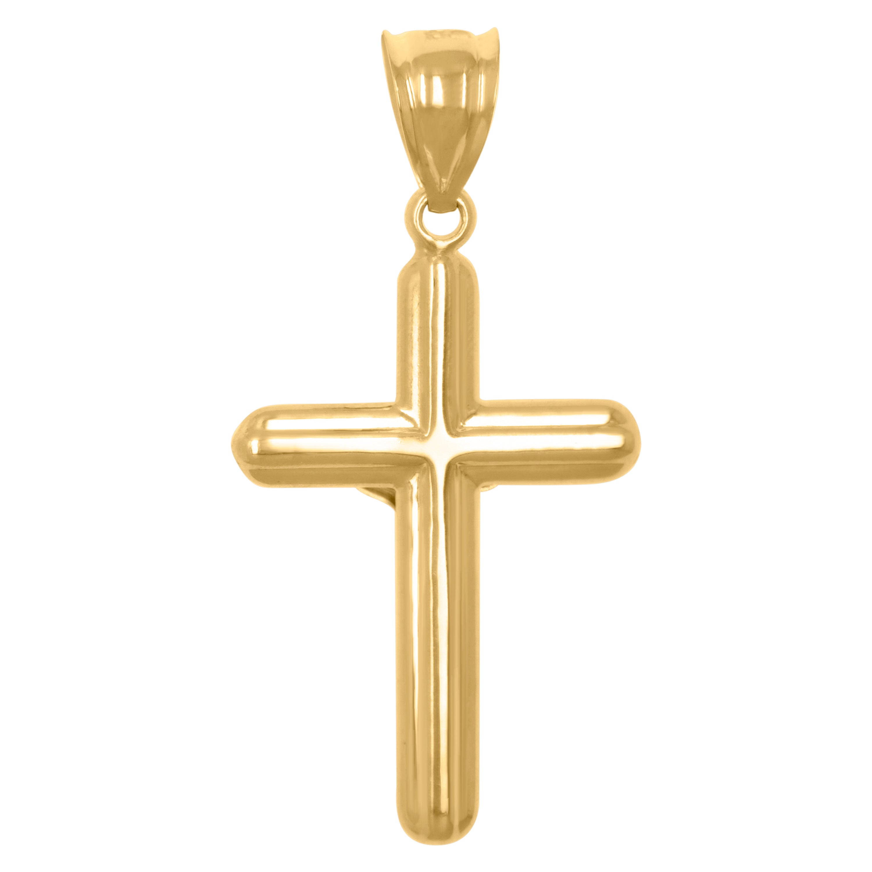 10kt Two-Tone Gold Mens Women Crucifix Cross Religious Charm Pendant