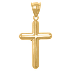 10kt Two-Tone Gold Mens Women Crucifix Cross Religious Charm Pendant