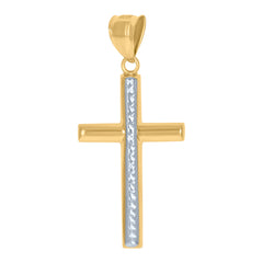 10kt Two-tone Gold His & Hers Cubic-Zirconia Greek Key Trio Ring Set
