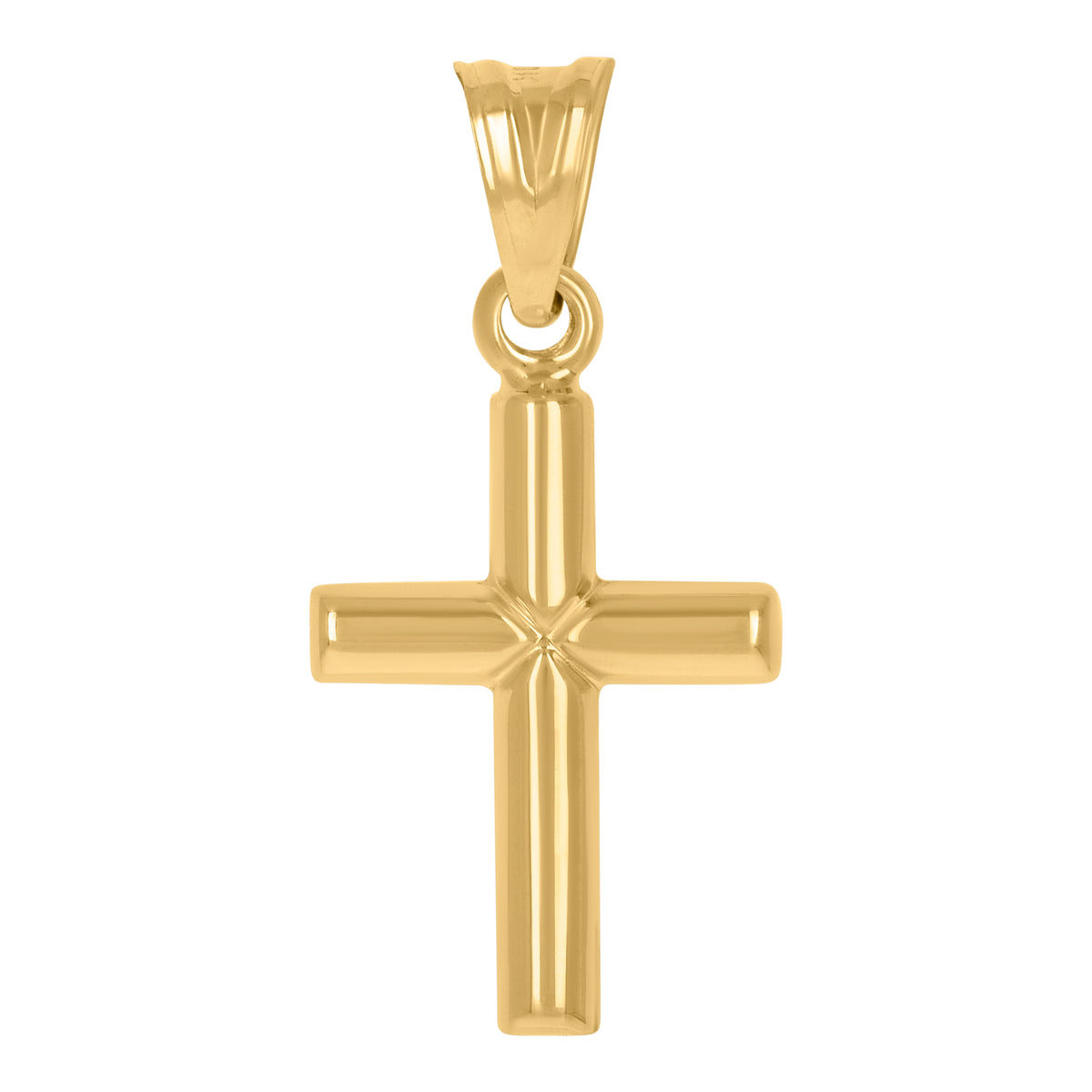 10kt Two-Tone Gold Unisex Diamond-Cut Initial L Charm Pendant