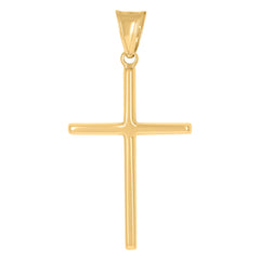10Kt Two-Tone Gold Unisex Cubic-Zirconia Crucifix Cross Religious Charm Pendant