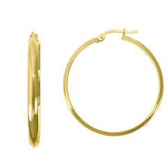 10kt Yellow Gold Womens Greek Key Textured Hoop Earrings
