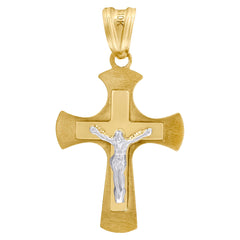10kt Two-tone Gold Womens Cubic-Zirconia Anos 15 Quinceanera Charm Pendant