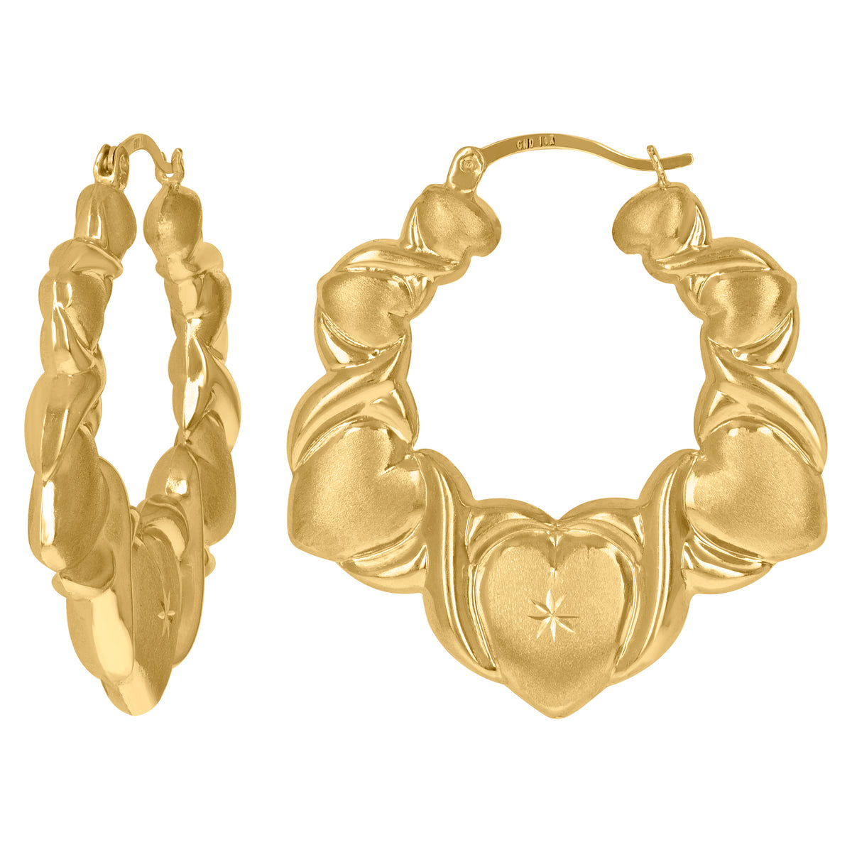 10kt Yellow Gold Mens Cubic-Zirconia Crucifix Cross Religious Charm Pendant