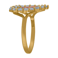 10kt Two-tone Gold Womens Cubic-Zirconia Duo Bridal Ring Set
