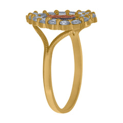 10kt Two-tone Gold Womens Cubic-Zirconia Duo Bridal Ring Set