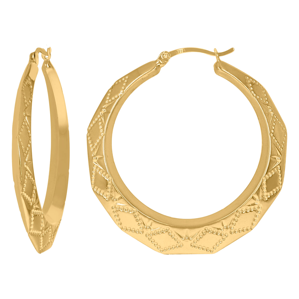 10kt Yellow Gold Mens Cubic-Zirconia Dog Tag Charm Pendant