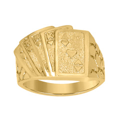 10kt Two-Tone Gold Mens Cubic Zirconia Engagement Ring