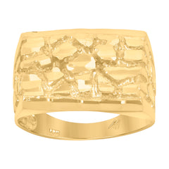10kt Two-Tone Gold Mens Dc Heart Band Ring