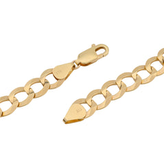 10k Yellow Gold Hollow Flat Cuban 1.5gms to 102.6gms Chain 2MM to 16.5MM Necklace 14" to 30"
