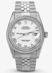 Rolex Datejust 36 White Roman Numerals Dial on Jubilee D Link Bracelet Ref. 16220 2000