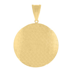 10kt Yellow Gold Mens Fashion Marijuana Leaf Charm Pendant