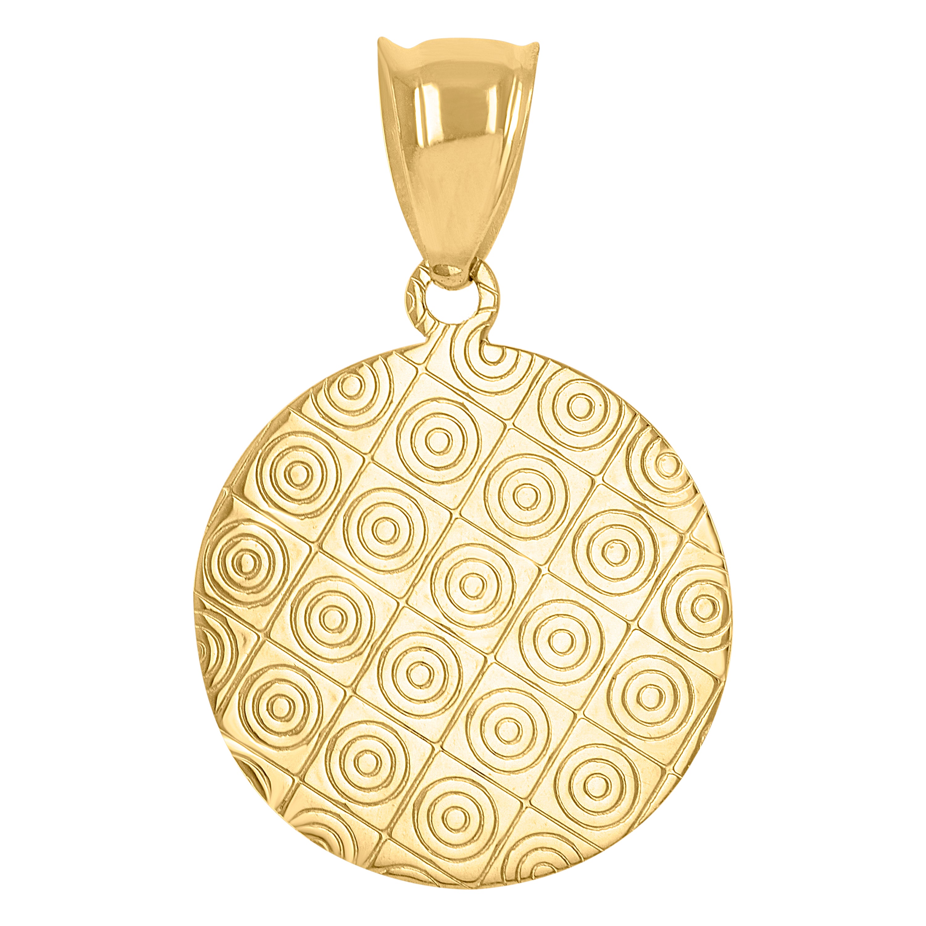 10kt Gold Two-Tone Diamond-Cut Mens Cross Crucifix Religious Charm Pendant