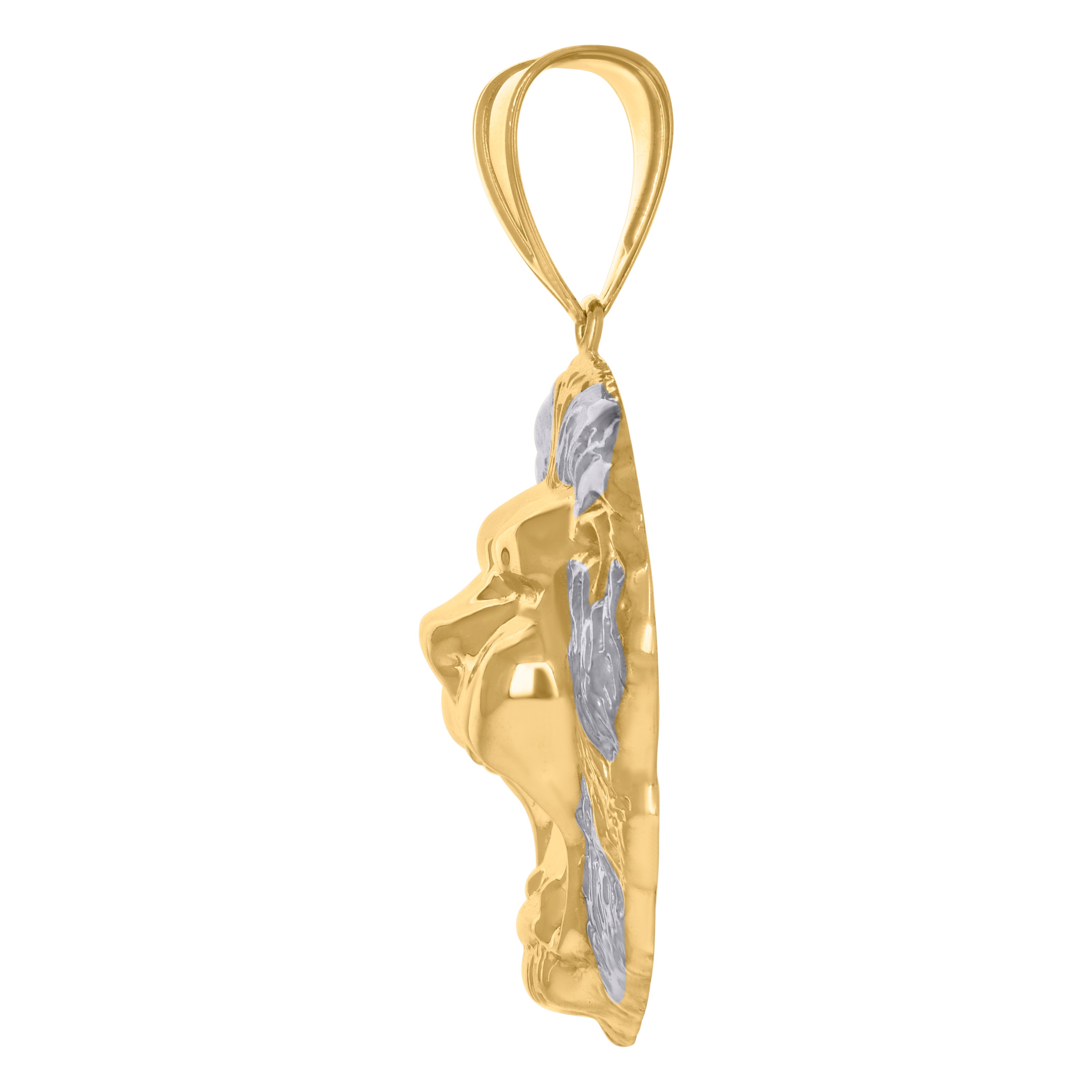 10kt Yellow Gold Mens Cubic Zirconia Nugget Fashion Ring