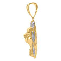 10kt Yellow Gold Mens Cubic Zirconia Nugget Fashion Ring