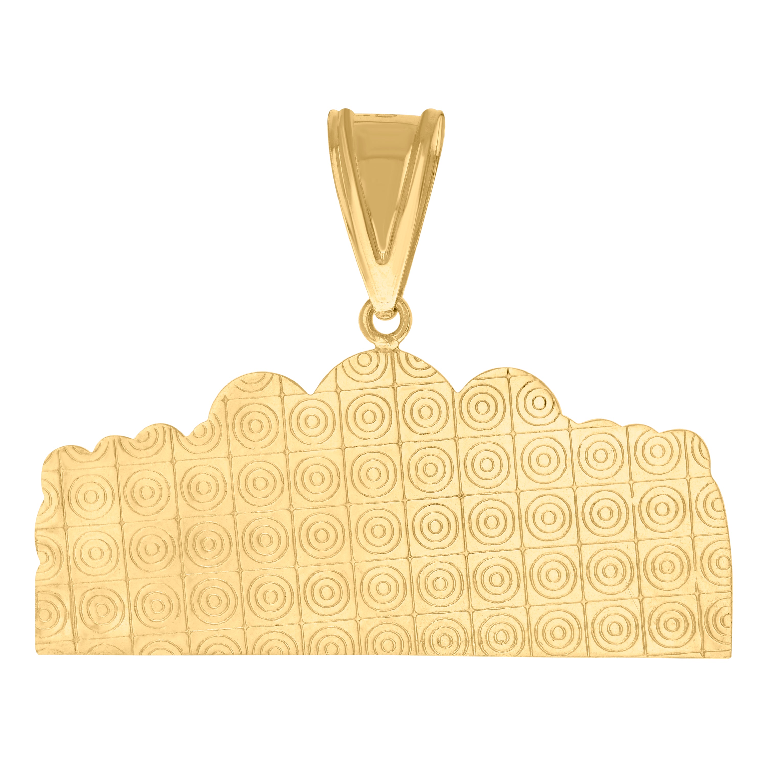 10kt Two-Tone Gold Mens The World Is Yours World Map Charm Pendant