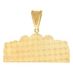 10kt Two-Tone Gold Mens The World Is Yours World Map Charm Pendant