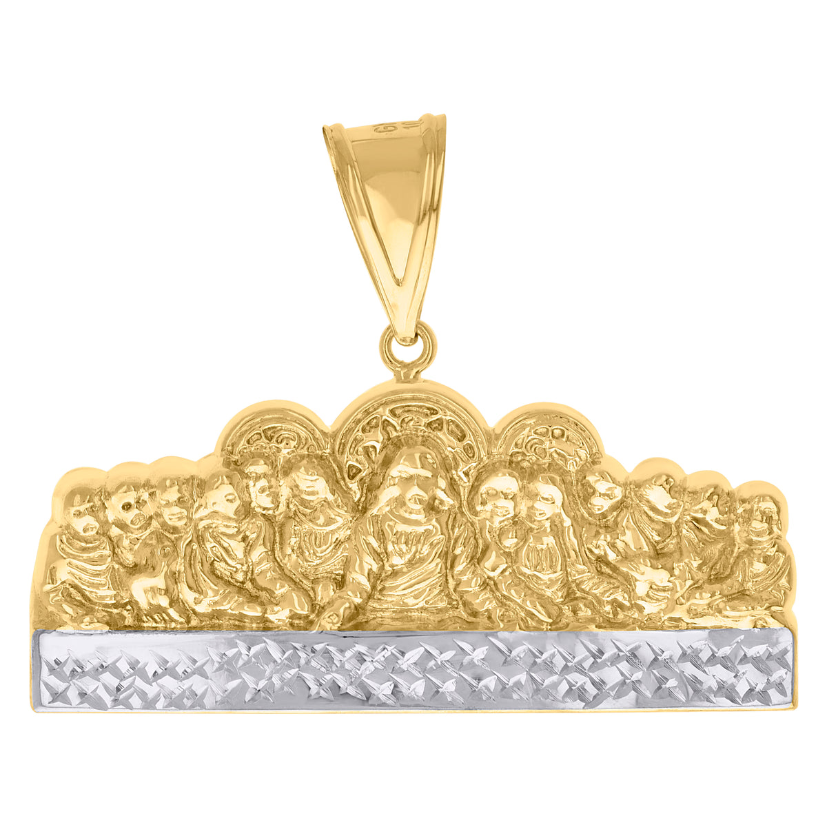 10kt Two-Tone Gold Mens The World Is Yours World Map Charm Pendant