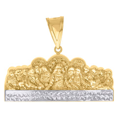 10kt Two-Tone Gold Mens The World Is Yours World Map Charm Pendant