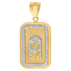 10kt Two-Tone Gold Mens St. Jude Religious Ring