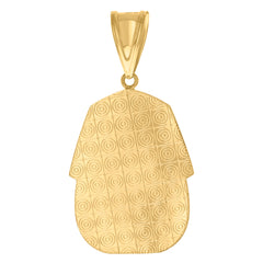 10kt Yellow Gold Mens Cubic-Zirconia Zodiac Sign Leo Lion Charm Pendant