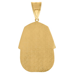 10kt Yellow Gold Mens Cubic-Zirconia Zodiac Sign Leo Lion Charm Pendant