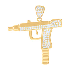 10kt Yellow Gold Mens Black Lives Matter Talking Charm Pendant