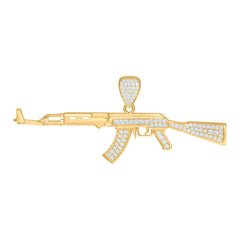 10kt Yellow Gold Mens Black Lives Matter Talking Charm Pendant