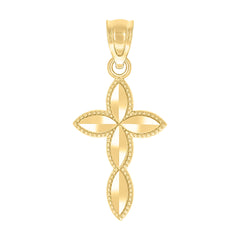 10kt Two-Tone Gold Unisex Diamond-Cut Initial C Charm Pendant