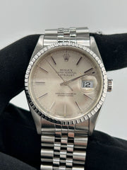 Rolex Datejust Silver Stick Dial on Jubilee D Link Bracelet Ref. 16220 1992