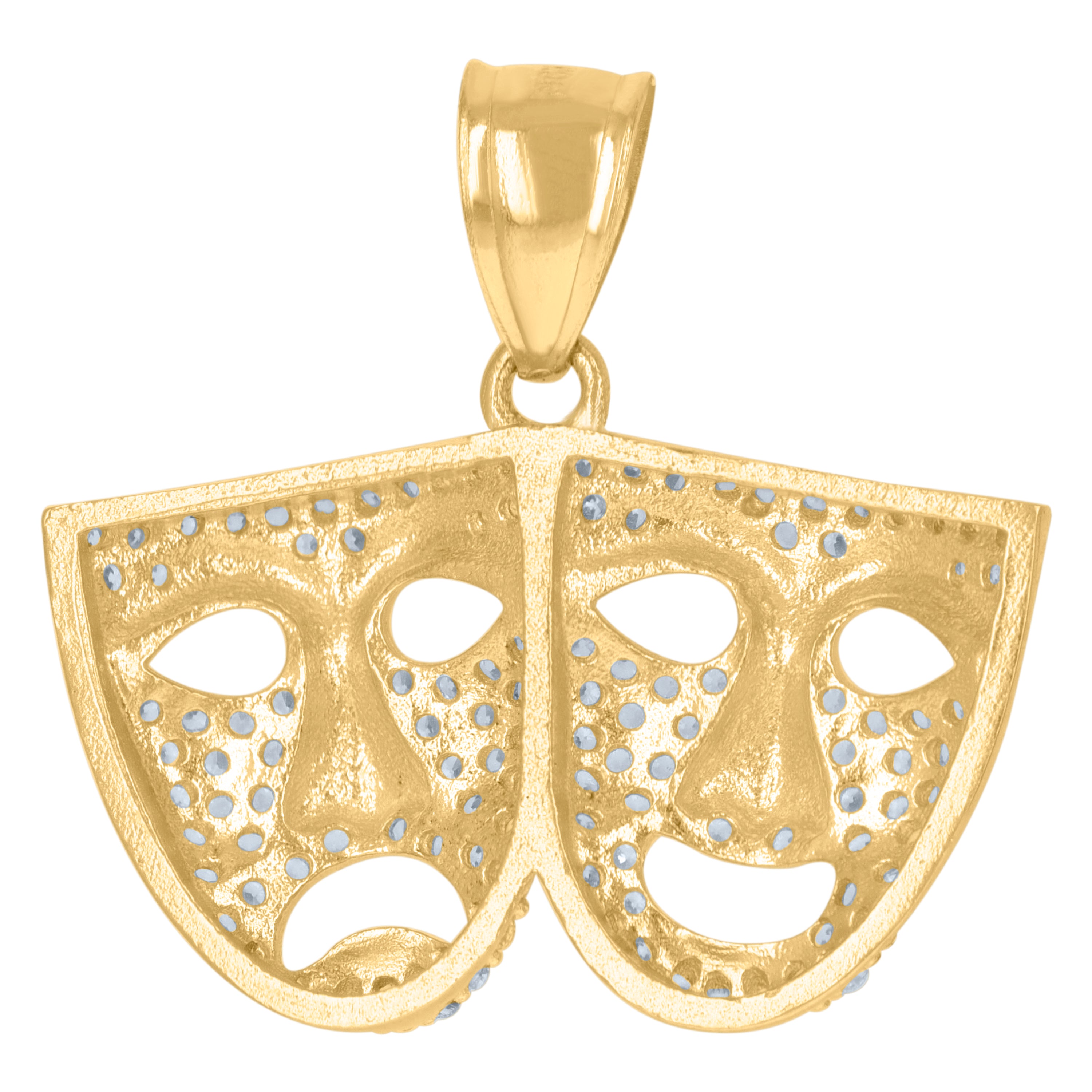 10kt Two-Tone Gold Unisex Inri Crucifix Cross Religious Charm Pendant