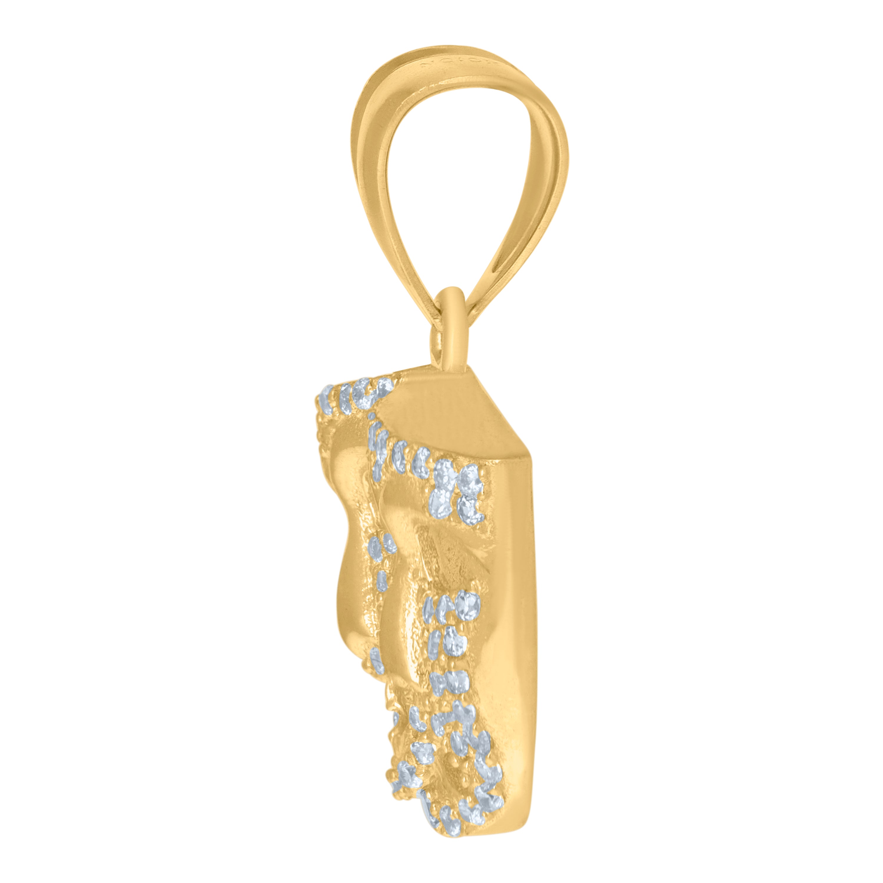 10kt Two-Tone Gold Unisex Inri Crucifix Cross Religious Charm Pendant