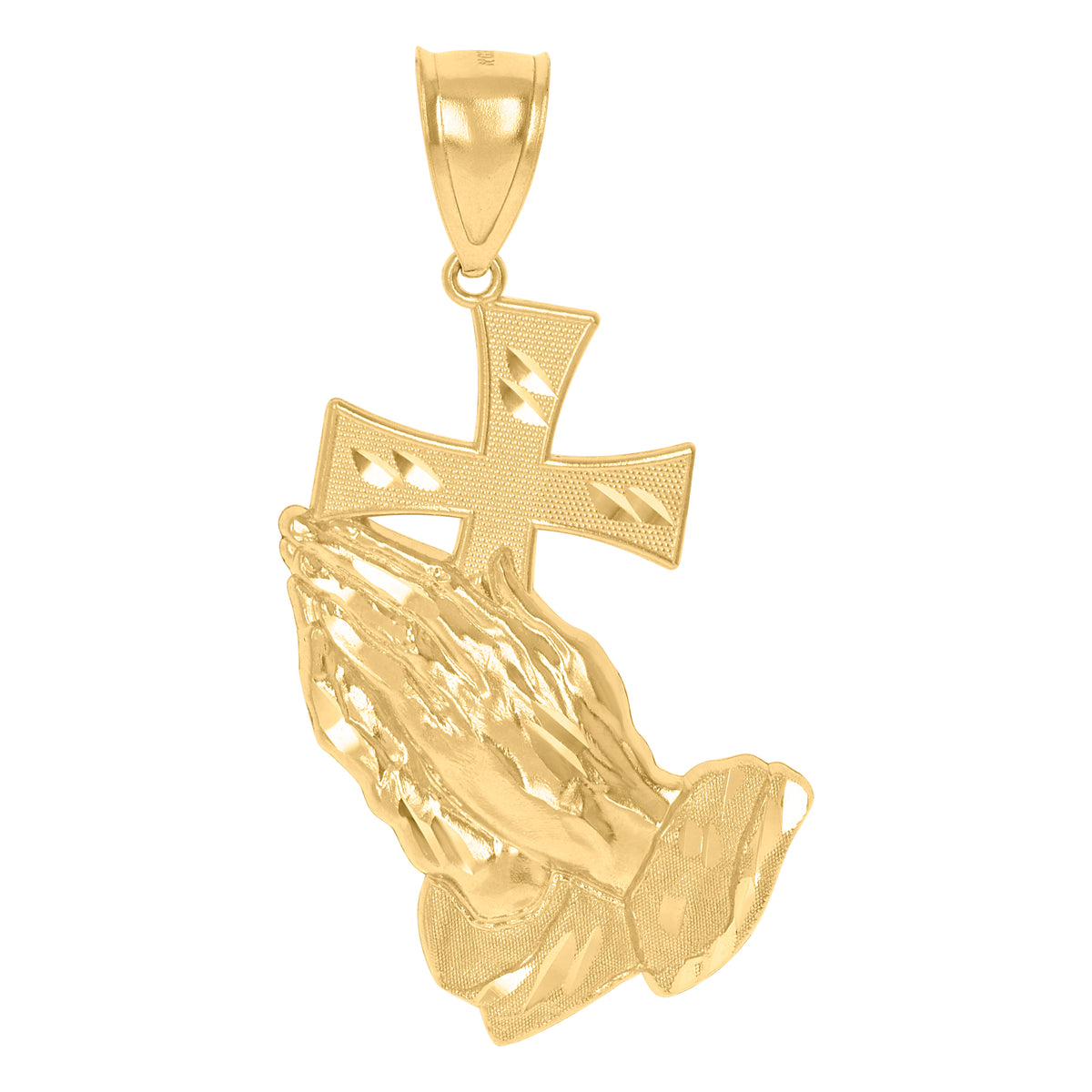 10kt Two-tone Gold Womens I LOVE YOU Heart Link 7" Bracelet