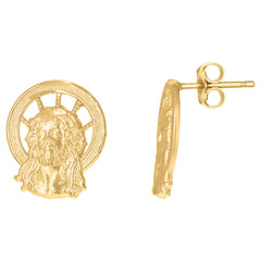 10kt Yellow Gold Mens Cubic-Zirconia Latin Cross Religious Charm Pendant
